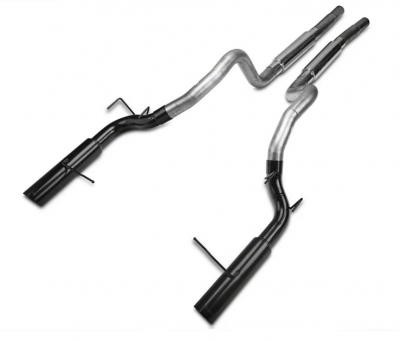 Pypes SFM76MB Mustang Pype-Bomb Super System Cat-Back - Black Tips